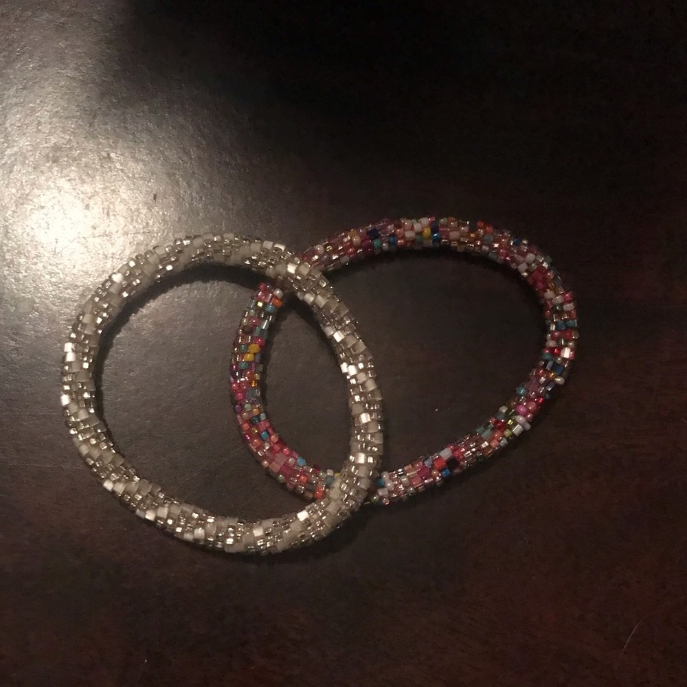 White and Multi Colored Lily And Laura Bracelets